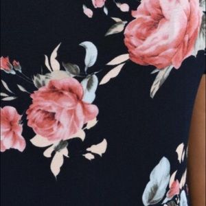 Tops - Black Floral Blouse Tops - Black Floral Blouse